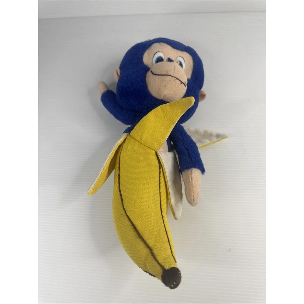 Classic Toy Company Cobalt Blue Monkey Chimp Gorilla in Banana Peel 13